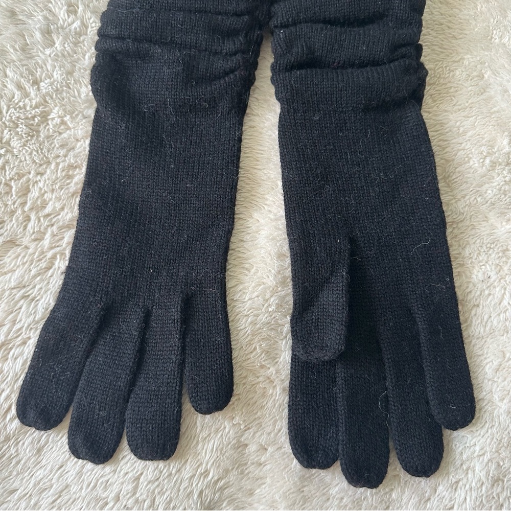 NWOT Portolano Merino Wool Long Gloves with Leather Accent - Picture 6 of 6